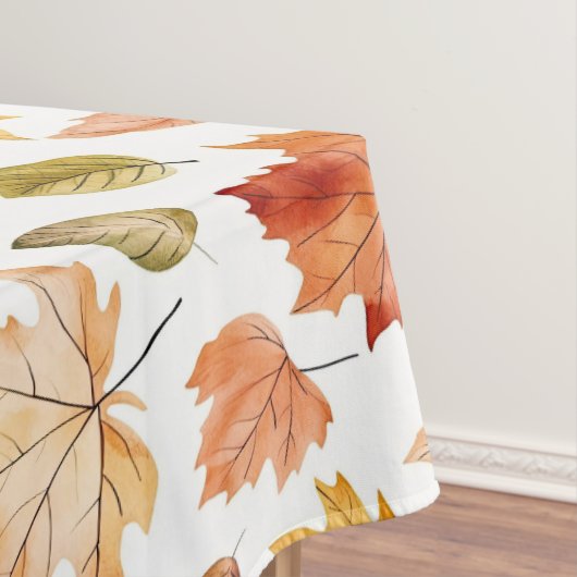Naherfst fall Leaves Terracotta Brown Boho Pattern Tafelkleed (Voorbeeld)