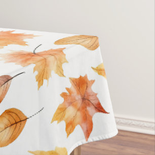 Naherfst fall Leaves Terracotta Brown Boho Pattern Tafelkleed