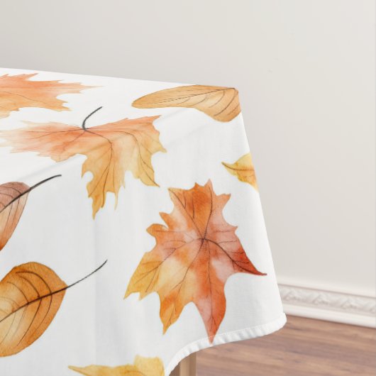 Naherfst fall Leaves Terracotta Brown Boho Pattern Tafelkleed (Voorbeeld)