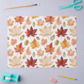 Naherfst fall Leaves Terracotta Brown Boho Pattern Tissuepapier (Craft)