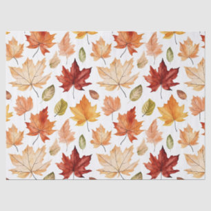 Naherfst fall Leaves Terracotta Brown Boho Pattern Tissuepapier