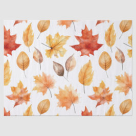 Naherfst fall Leaves Terracotta Brown Boho Pattern Tissuepapier