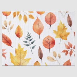 Naherfst fall Leaves Terracotta Brown Boho Pattern Tissuepapier