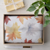 Naherfst fall Leaves Terracotta Brown Boho Pattern Tissuepapier (Geschenk)