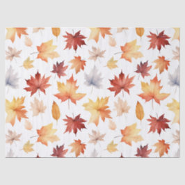 Naherfst fall Leaves Terracotta Brown Boho Pattern Tissuepapier
