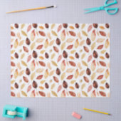 Naherfst fall Leaves Terracotta Brown Boho Pattern Tissuepapier (Craft)