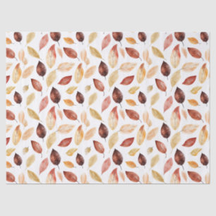 Naherfst fall Leaves Terracotta Brown Boho Pattern Tissuepapier