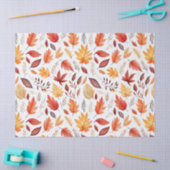 Naherfst fall Leaves Terracotta Brown Boho Pattern Tissuepapier (Craft)