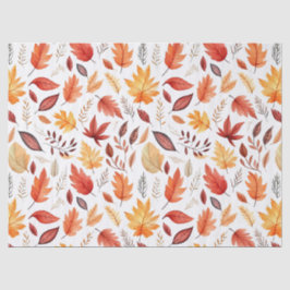 Naherfst fall Leaves Terracotta Brown Boho Pattern Tissuepapier