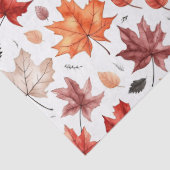 Naherfst fall Leaves Terracotta Brown Boho Pattern Tissuepapier (Detail)