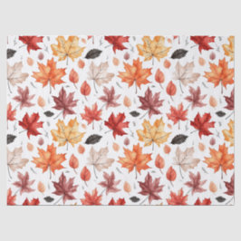 Naherfst fall Leaves Terracotta Brown Boho Pattern Tissuepapier