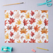 Naherfst fall Leaves Terracotta Brown Boho Pattern Tissuepapier (Craft)