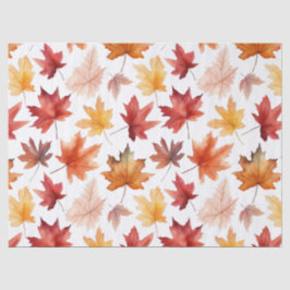 Naherfst fall Leaves Terracotta Brown Boho Pattern Tissuepapier