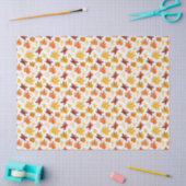 Naherfst fall Leaves Terracotta Brown Boho Pattern Tissuepapier (Craft)