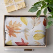 Naherfst fall Leaves Terracotta Brown Boho Pattern Tissuepapier (Geschenk)