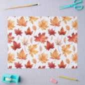 Naherfst fall Leaves Terracotta Brown Boho Pattern Tissuepapier (Craft)