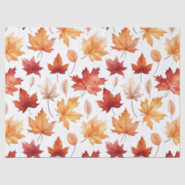 Naherfst fall Leaves Terracotta Brown Boho Pattern Tissuepapier