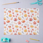 Naherfst fall Leaves Terracotta Brown Boho Pattern Tissuepapier (Craft)