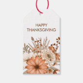 Naherfst Flowers Foliage Names Happy Thanksgiving Cadeaulabel (Voorkant)