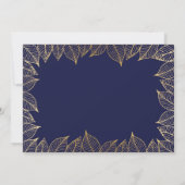 Naherfst foto van de Navy Gold Leaf Herfst Kaart (Achterkant)