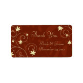 Naherfst lekt herfst bruiloft etiketten af (Voorkant)