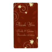 Naherfst lekt herfst bruiloft etiketten af (Voorkant)