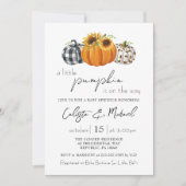 Naherfst Little Pumpkin Couples Baby Sprinkle Kaart (Voorkant)