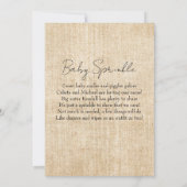 Naherfst Little Pumpkin Couples Baby Sprinkle Kaart (Achterkant)