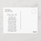 Naherfst Little Pumpkin Sunflower Baby Sprinkle Briefkaart (Achterkant)