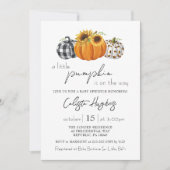 Naherfst Little Pumpkin Sunflower Baby Sprinkle Kaart (Voorkant)