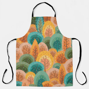 Naherfst naadloos patroon met abstracte platte han schort