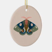 Naherfst Nights Green Blue Moth Keramisch Ornament (Rechts)