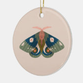 Naherfst Nights Green Blue Moth Keramisch Ornament (Links)