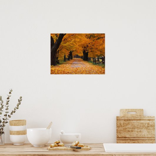 Naherfst omlaag lopen van de geheugenlijn poster (Keuken)