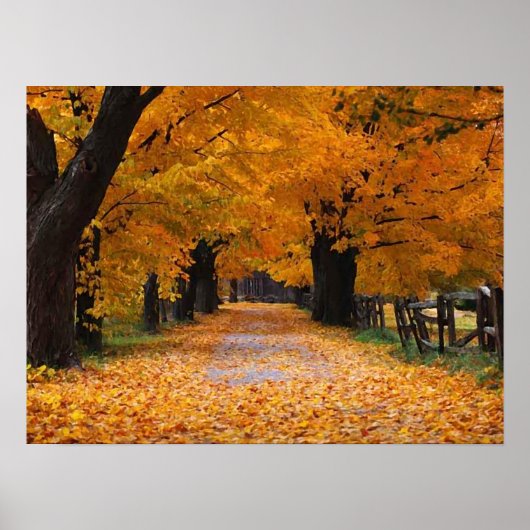 Naherfst omlaag lopen van de geheugenlijn poster (Voorkant)