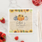 Naherfst Pumpkin & Sunflower Burlap Baby Sprinkle Servet (Insitu)