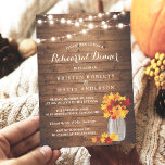 Naherfst repesial Dinner Rustic Wood String Lights Kaart<br><div class="desc">Creëer uw perfecte uitnodiging met deze vooraf ontworpen sjablonen, kunt u het gemakkelijk personaliseren om uniek van u te zijn. Voor verdere aanpassing, te klikken gelieve de "pas verder"verbinding aan en ons makkelijk te gebruiken ontwerphulpmiddel te gebruiken om deze sjabloon te wijzigen. Als u de voorkeur geeft aan Zelfkleerpapier/matte afwerking,...</div>