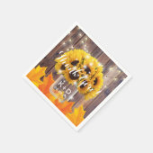 Naherfst Sunflower Jar String Lights Rustic Weddin Servet (Hoek)