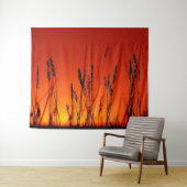 Naherfst Sunset Silhouette Wall Tapestry Wandkleed (In Situ (horizontaal))