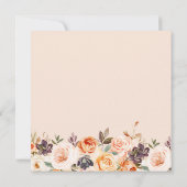 Naherfst Terracotta Floral Wedding Square Kaart (Achterkant)