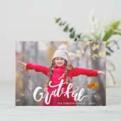 Naherfst Thanksgiving fotokaart Feestdagenkaart (Staand voorkant)