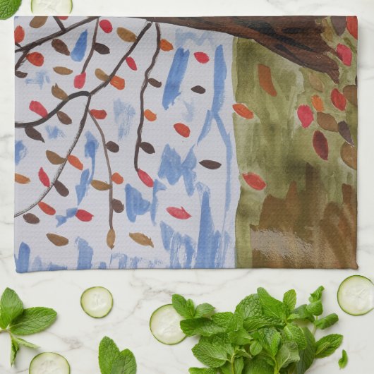 Naherfst Tree Tea Towel Theedoek (Gevouwen)