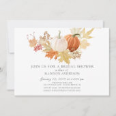 Naherfst Vrijgezellenfeest van pompoenen en blader Kaart (Voorkant)