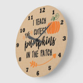 Naherfst wandklok voor leraar (Hoek)