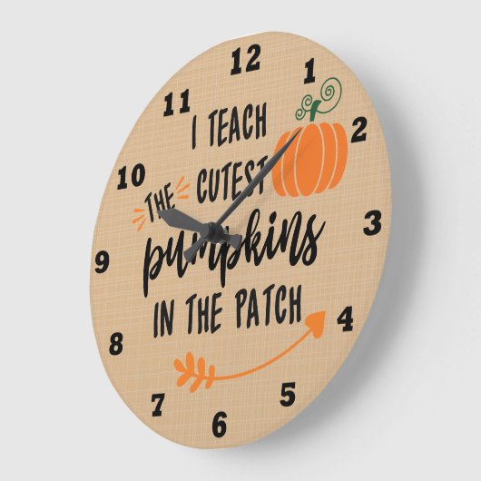 Naherfst wandklok voor leraar (Hoek)