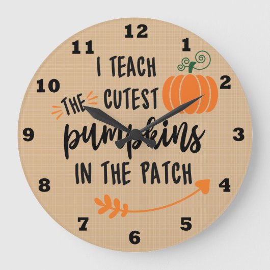 Naherfst wandklok voor leraar (Voorkant)