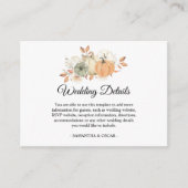 Naherfst Waterverf pompoenen en bloemen Informatiekaartje (Voorkant)