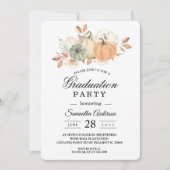 Naherfst Waterverf pompoenen en bloemen Kaart (Voorkant)