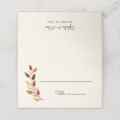 Naherfstbijkantoor Fall Wedding Plaatskaartje (Buitenkant ongevouwen)