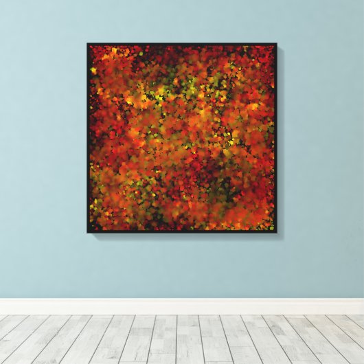 Naherfstbladeren abstract schilderen canvas afdruk (Insitu (Houten vloer))